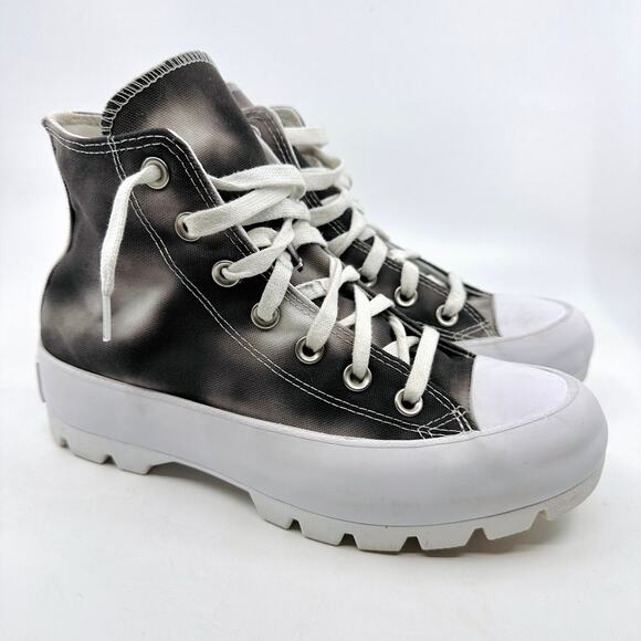 Converse Chuck Taylor All Star Lugged High Top Sneakers Tie Dye Gray Womens US 7 - Picture 4 of 14